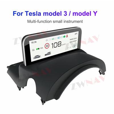 Tampilan Klaster Instrumen Digital 4.6'' Tesla Model 3 Model Y AMD/Intel Dasbor LCD Mobil