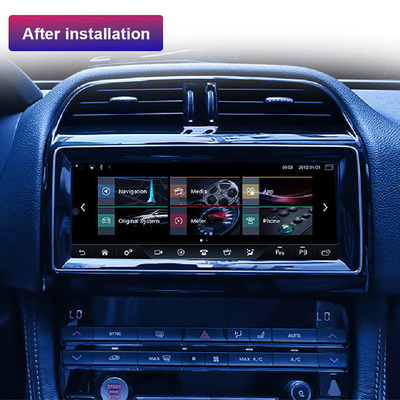 Layar BT Jaguar Xf Carplay Stereo Fascia Android 10 128G 10.2 Inci