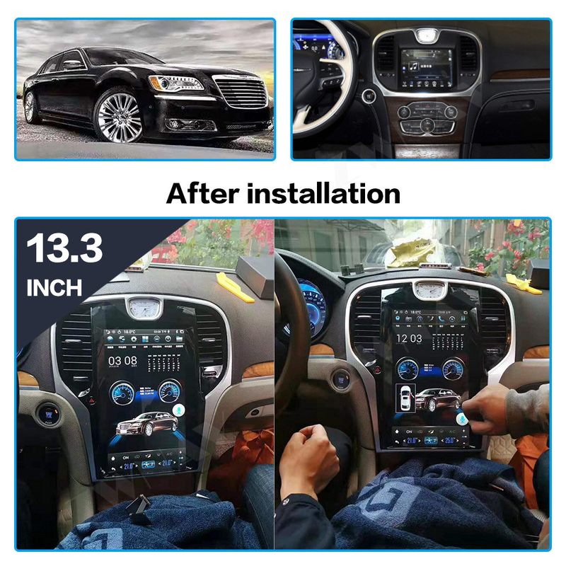 300C Radio Mobil Chrysler 2013-2019 Navigasi GPS Carplay Auto Stereo