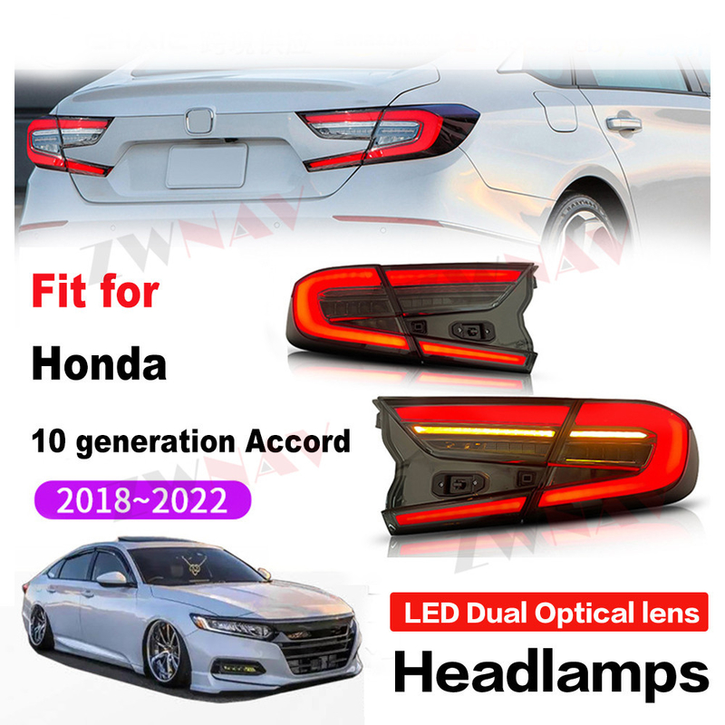 Lampu Belakang Mobil model 2022 Untuk Honda Civic generasi ke-11 lampu depan LED modifikasi rakitan lensa ganda