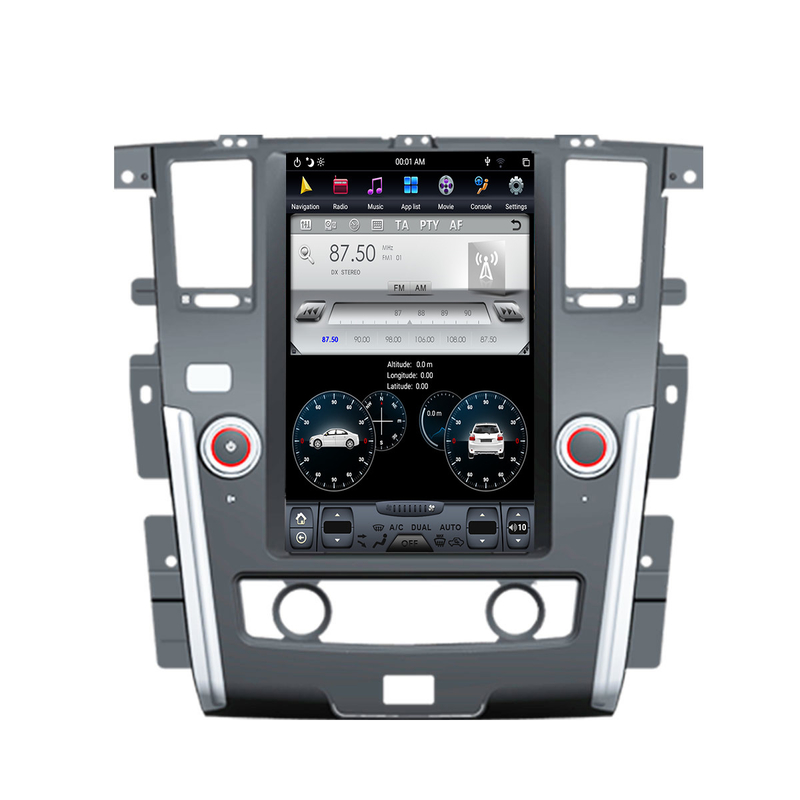 128G navigasi gaya tesla Android Media Player Untuk Mobil Nissan Patrol 2010 2017