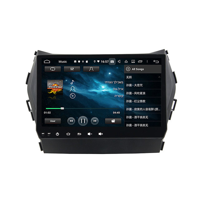 Android 10.0 IX45 Hyundai Head Unit 9 inci DSP Wireless Carplay