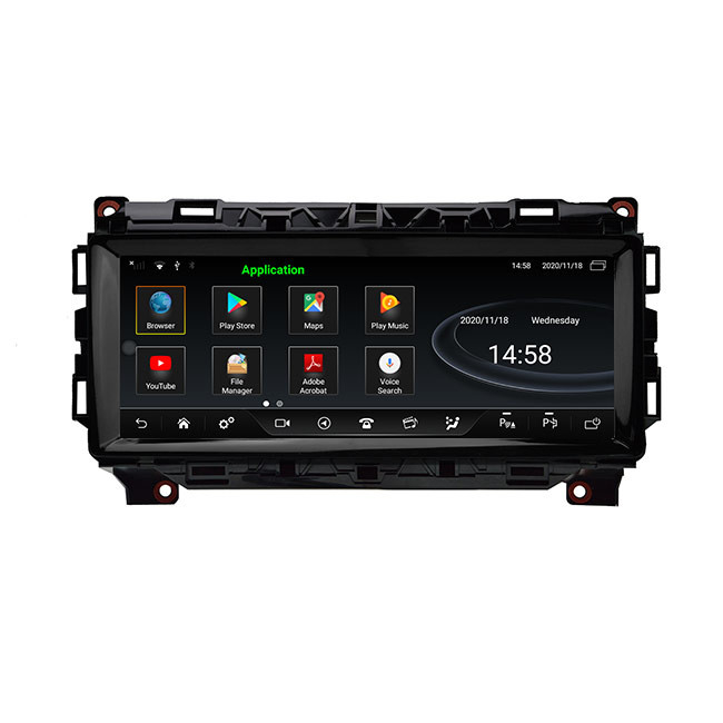 Layar BT Jaguar Xf Carplay Stereo Fascia Android 10 128G 10.2 Inci