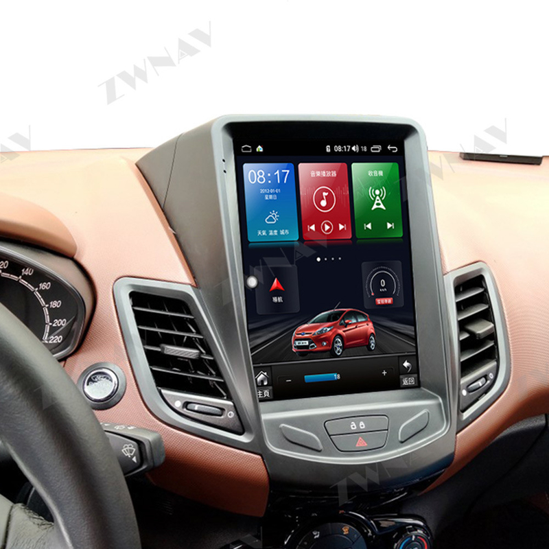 10.4 Inch Android Auto Head Unit Radio Navigasi Android 10 Carplay Untuk Ford Fiesta