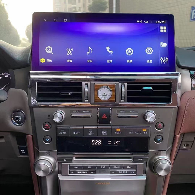 Android 10 Navigasi Mobil Multimedia 12,3 Inch 4G LTE SIM Untuk Lexus GX460 GX400 2010-2019