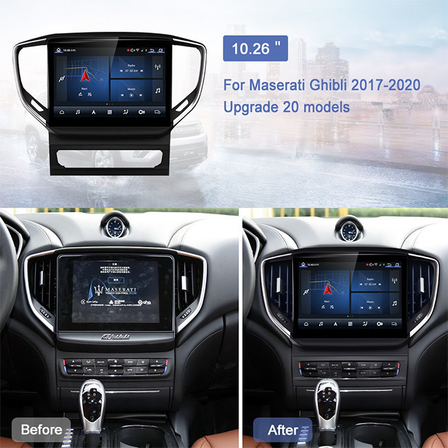 2 Din Android Auto Stereo Receiver GPS Multimedia Player Untuk Maserati Ghibli 2017-2020