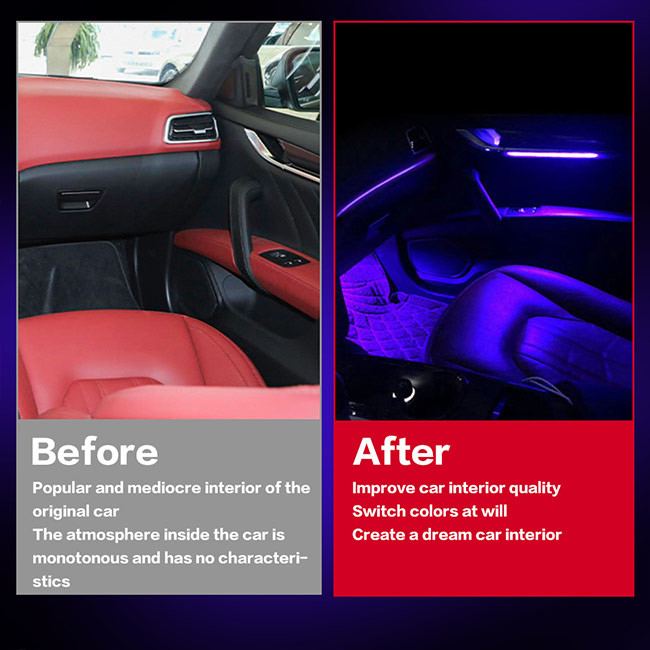 Tampilan Dashboard Mobil DC12V Head Unit Multimedia Mobil Untuk Maserati Neon LED
