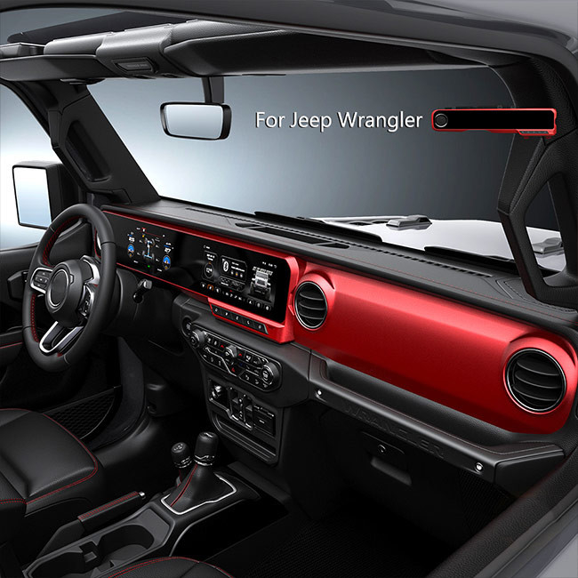 Digital Cluster Car Multimedia Player Layar Ganda Untuk Jeep Wrangler JL 2018-2021